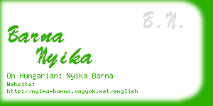 barna nyika business card